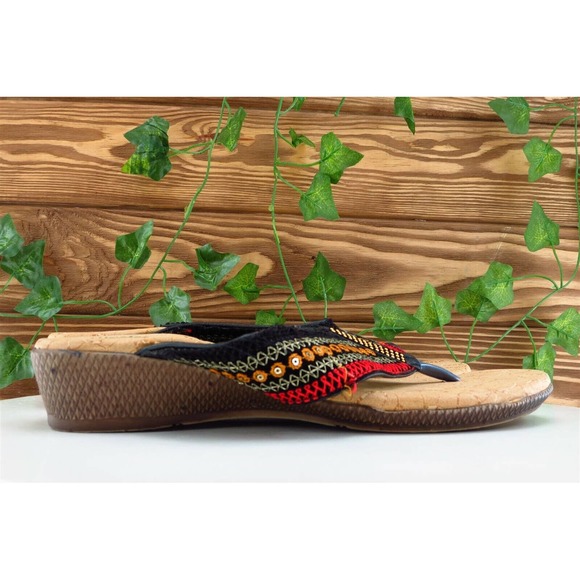 Himalaya Sz 41 M Black Flip Flop Fabric Women Sandals‎ - Picture 5 of 12